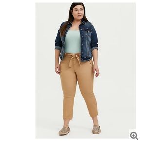 SELF TIE CROP UTILITY PANT